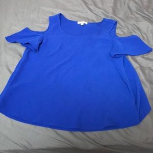 Royal blue off the shoulder top